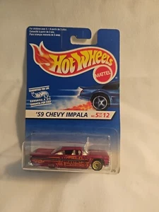 1997 Hot Wheels 1959 CHEVY IMPALA Low Rider VHTF On International Card See Pics - Picture 1 of 4