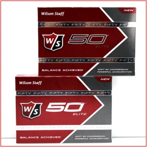 2 Dozen - Wilson Staff 50 / Fifty ELITE Golf Balls - 24 Balls - White 🌟NEW🌟 - Picture 1 of 5