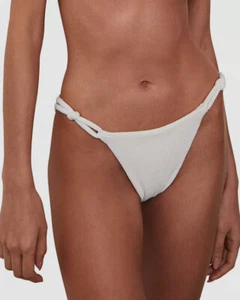 $118 Vix Women's White Firenze Edie Bikini Bottom Swimwear Size XS - Picture 1 of 3