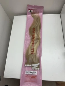 Cinta en extensiones de cabello cabello humano piel sin costuras cabello Remy rubio 16 pulgadas 40 piezas - Imagen 1 de 8