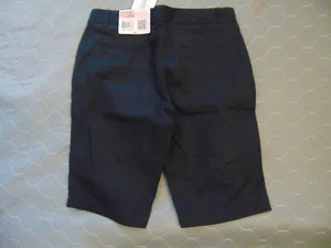 Girls slim fit IZOD School Uniform shorts 16 slim navy blue NWT - Picture 1 of 4