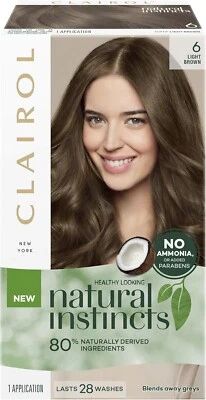 Clairol Natural Instincts Semi-Permanant Hair Colour, 6 Light Brown,,.AU - image 1 of 3
