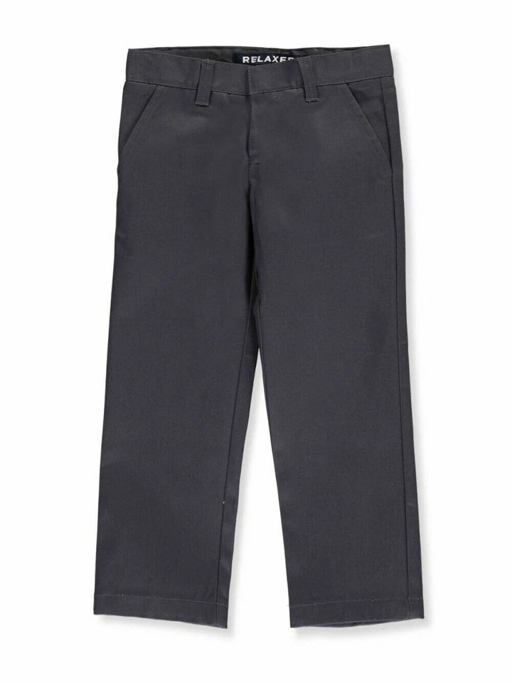 French Toast 男孩制服裤子可调节腰部宽松版型 4 码黑色  — 第 1/1 张图片