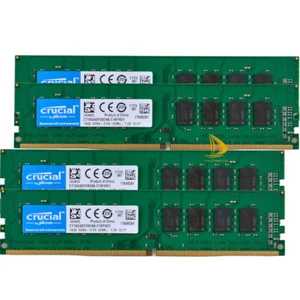 Crucial 4x 16GB 2RX8 PC4-2133P DDR4 17000MHz 288Pin UDIMM Desktop Memory RAM - Picture 1 of 6