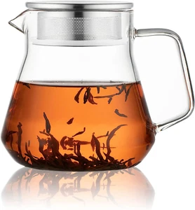 Induction Stovetop Kettle with Filter Lid, Glass Clear, 20 Oz - Picture 1 of 12