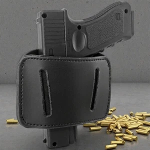 Tactical OWB IWB Leather Gun Holster Belt Gun Holster for Concealed Carry Pistol - Picture 1 of 11
