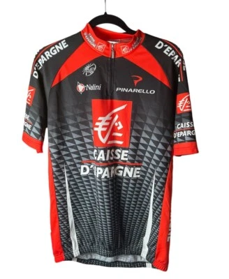 Nalini Causes D’epargne  Zip Front Cycling Jersey Size 7 Pockets On Back - Image 1 of 4