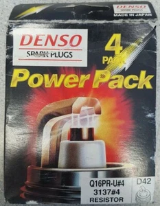 Denso Power Pack Spark Plugs Q16PR-U 3137 Resistor X4 NEW  - Picture 1 of 1