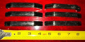 Vtg Mid Century Black Chrome Drawer Cabinet Handle Pulls Knobs Art Deco - Bild 1 von 4