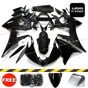 Forged Carbon Fiber Fairing Kit +Bolts For Yamaha YZF R6 2003-2004 R6S 2006-2009 - Picture 1 of 14