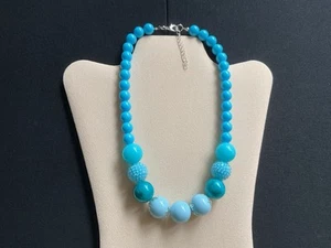 Collar ajustable gruesos tonos de cuentas azules - Imagen 1 de 5