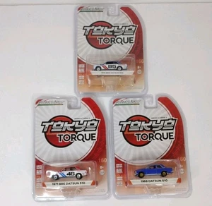Greenlight Tokyo Torque 1/64 Lot Of 3 Datsun 510 Series 2 & 3 - Picture 1 of 13