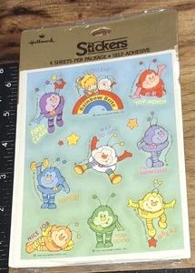 Vintage Aufkleber, Punze, Regenbogen hell, 1 Pkg 4 Blatt, (Chip1-3) - Bild 1 von 5