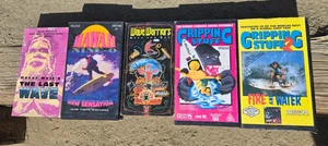 5 VHS Surfing Videos: Gripping Stuff 1 & 2, Wave Warriors, Hawaii 9-0, LAST Wave - Picture 1 of 1