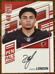 DRAKE LONDON 2022 PANINI ELITE PEN PALS ON CARD RC AUTO AUTOGRAPH BLACK INK READ - Picture 1 of 12