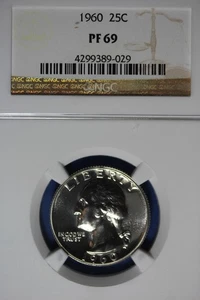1960 NGC PF69 WASHINGTON QUARTER #B50468 - Picture 1 of 2