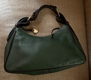 DOONEY & BOURKE Hobo Bag aus genarbtem kieferngrünem Leder - sehr guter Zustand - Bild 1 von 7
