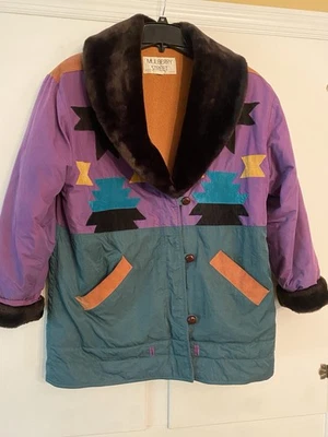 Abrigo Ranchero Tribal Azteca Suroeste Años 80’s 90’s Funky Retro Mujer’s Talla Leer Foto 1 de 4