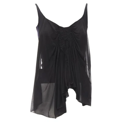Gucci Tom Ford Ruched Draped Web Tank Women Black Size 32 - Image 1 of 4