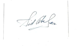 TOUGH L SID ABEL (DEC. 2000) NHL HOF AUTOGRAPHED LARGE INDEX CARD! - Imagen 1 de 1