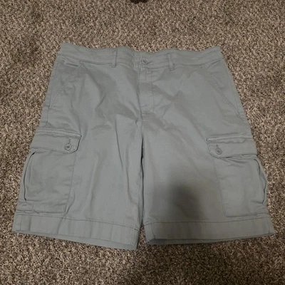 Pantalones Cortos St Johns Bay Para Hombres 38 Gris Carga Elastizados Algodón Bolsillos Informales Chinos Foto 1 de 4