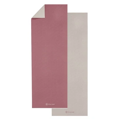 Tapete de ioga reversível Gaiam, cáqui rosa, 24" x 68" 5mm - Imagem 1 de 4