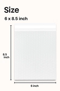25PCS 6x8.5" Clear Bubble Mailers – Self Seal Packing Bags - Picture 1 of 5