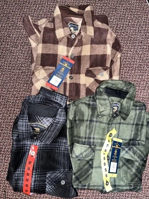 Freedom Foundry Lightweight Plush Plaid Fleece Shirt GREEN BROWN BLACK 1809866 - Image 1 of 4