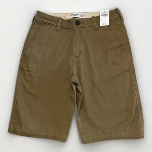 NWT Boys Abercrombie Kids Classic Chino Short Size 13/14 New 9” Ins - Picture 1 of 6