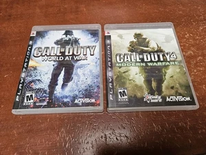 Call of Duty World at War PS3 PlayStation 3 + COD 4 ..MODERN WARFARE 2 JUEGOS-EX - Imagen 1 de 2