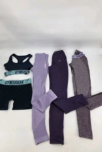 5-teiliges Paket Gymshark 3 Paar Leggings & 1 Set Sport BH & Short Gr. XS - Bild 1 von 15