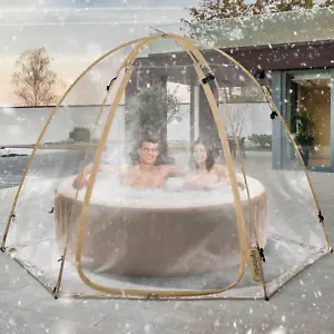 Tenda a bolle pop up tenda igloo istantanea tenda a cupola trasparente per esterno inverno caldo US - Foto 1 di 23
