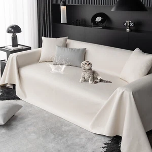 Fully Waterproof Sofa Throw Cover PU Leather Couch Protector Slipcover Blanket - Picture 1 of 23