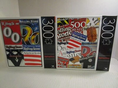 Juego de 2 rompecabezas con cubiertas de revista Rolling Stones Cardinal 300 piezas NUEVO Foto 1 de 4