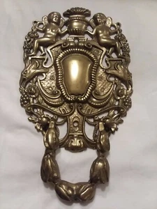 Raro Splendido Vintage Ottone Cherubino Angelo Pheonix Aquila Bussaporta 9 1/2×5 1/2 - Foto 1 di 12