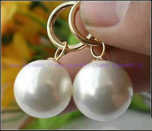 8-16mm Multicolor South Sea Shell Pearl Earring 14K Gold Wedding Flawless pw650