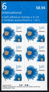 Canada - Booklet BK320 - Scott 2134 - C Over S - Himalayan Blue Poppy - CV 21$ - Picture 1 of 1