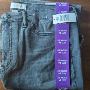 Vintage America Women's Bootcut Mid-Rise Soft Stretch Denim Jeans Black Size 14 - Picture 1 of 2