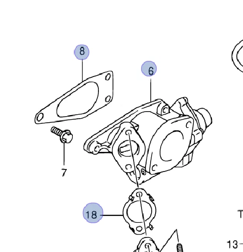 Original Suzuki Grand Vitara GV 2005-2015 1.9D Agr-Ventil Turbo 18111-67JG5-LCP Foto 1 de 1