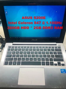 *ASUS S200E_Intel Celeron 847@1.10GHz_320GB SATA HDD_2GB RAM_14.0" Screen* - Picture 1 of 11