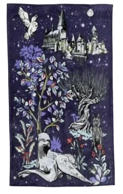 Vera Bradley Harry Potter Forbidden Forest 80X50 inch Throw Blanket - Blue