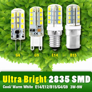 E14 E12 G9 G4 Base 2835SMD Corn Bulb Bi Pin LED 12V 220V Light Lamp