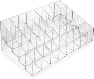 40 Slot Acrylic Lipstick & Makeup Organizer - Cosmetic Display Case - Clear - Picture 1 of 11