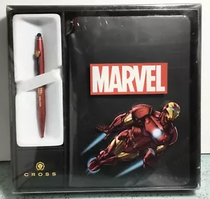 2016 CROSS MARVEL IRON MAN BALLPOINT STYLUS PEN w/CROSS MARVEL JOURNAL SET NEW - Picture 1 of 12