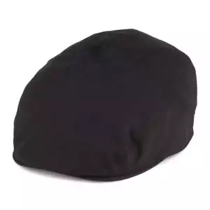 Bailey Hats Graham Showerproof Flat Cap - Black - Picture 1 of 1