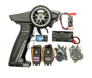 2.4GHZ 3CH RC Complete Controller set + Servos, Battery Clip and Switch - UK - Picture 1 of 12