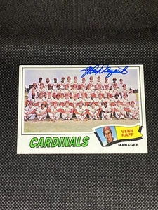 John D'Acquisto St. Louis Cardinals Team Card Signed Auto 1977 Topps #183 ~ COA - Picture 1 of 3