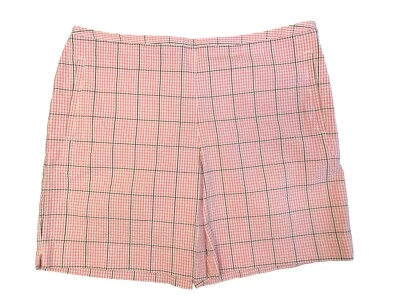 Pantalones Cortos Liz Golf Para Mujer Audra Rosa Cuadros Seersucker Elastizados, Talla 12 Petite Nuevos Sin Etiquetas Foto 1 de 4