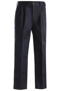 Edwards Men's Style #2630 Navy All Cotton Pleated Front Pants SIze 36 Unhemmed L - Picture 1 of 1