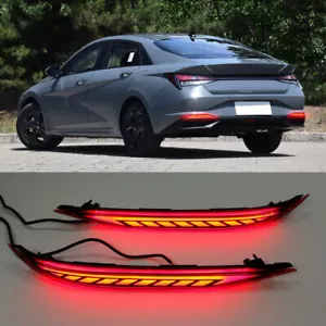 For Hyundai Elantra 2021-2022 LED Rear Fog Lights Brake Lights / Turn Lights 2P - Imagen 1 de 9
